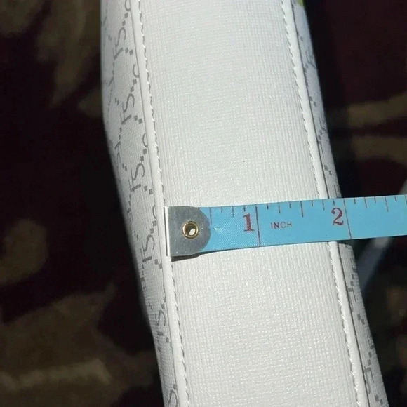 Franco Sarto Women’s Monogram Floral White Vegan Crossbody Purse Bag Wedding - Picture 12 of 16